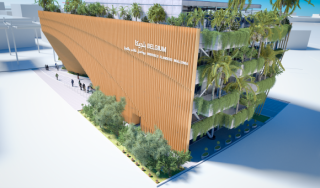 L'arche verte, le pavillon belge à Expo 2020 Dubaï (c) BelExpo