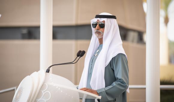 Son Excellence Sheikh Nahayan, le Ministre émirati de la Tolérance et de la Coexistence (vivre ensemble) et le Commissaire général de l’Expo Dubaï