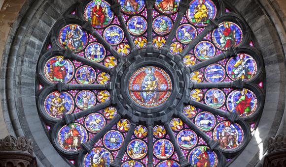 The rose window at Notre-Dame Cathedral in Tournai (c) Jan DHondt