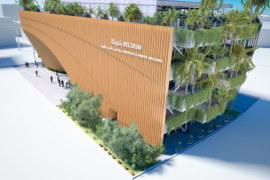The green arch, the Belgian pavilion at Expo 2020 Dubai (c) BelExpo The green arch, the Belgian pavilion at Expo 2020 Dubai (c) BelExpo
