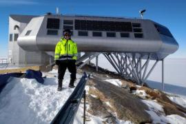Sarah Baatout at the Princess Elizabeth Station, in Antartica Sarah Baatout at the Princess Elizabeth Station, in Antartica
