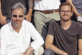 Tom Randaxhe (right) and et Denis Villeneuve, the filmmaker of "Arrival". 